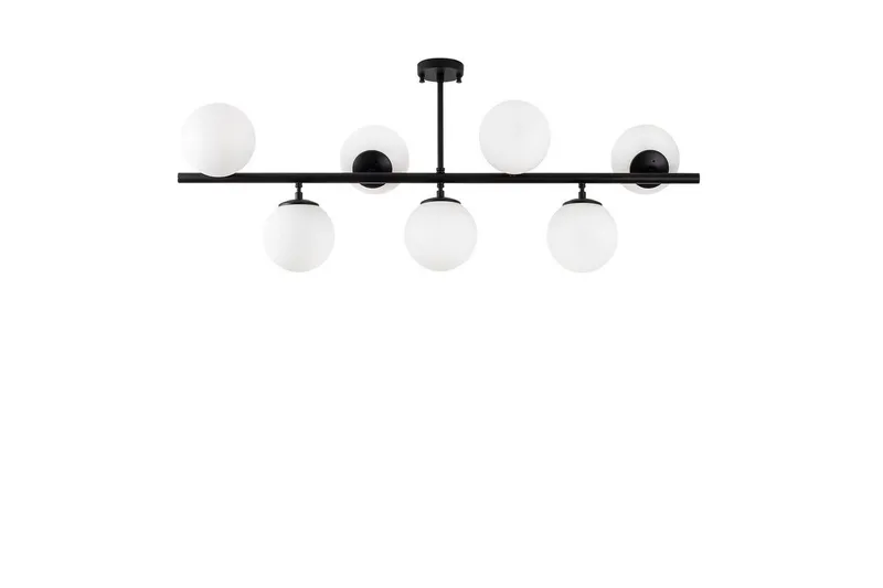 Taklampa Subin Platt Svart / Vit, Svart / Vit