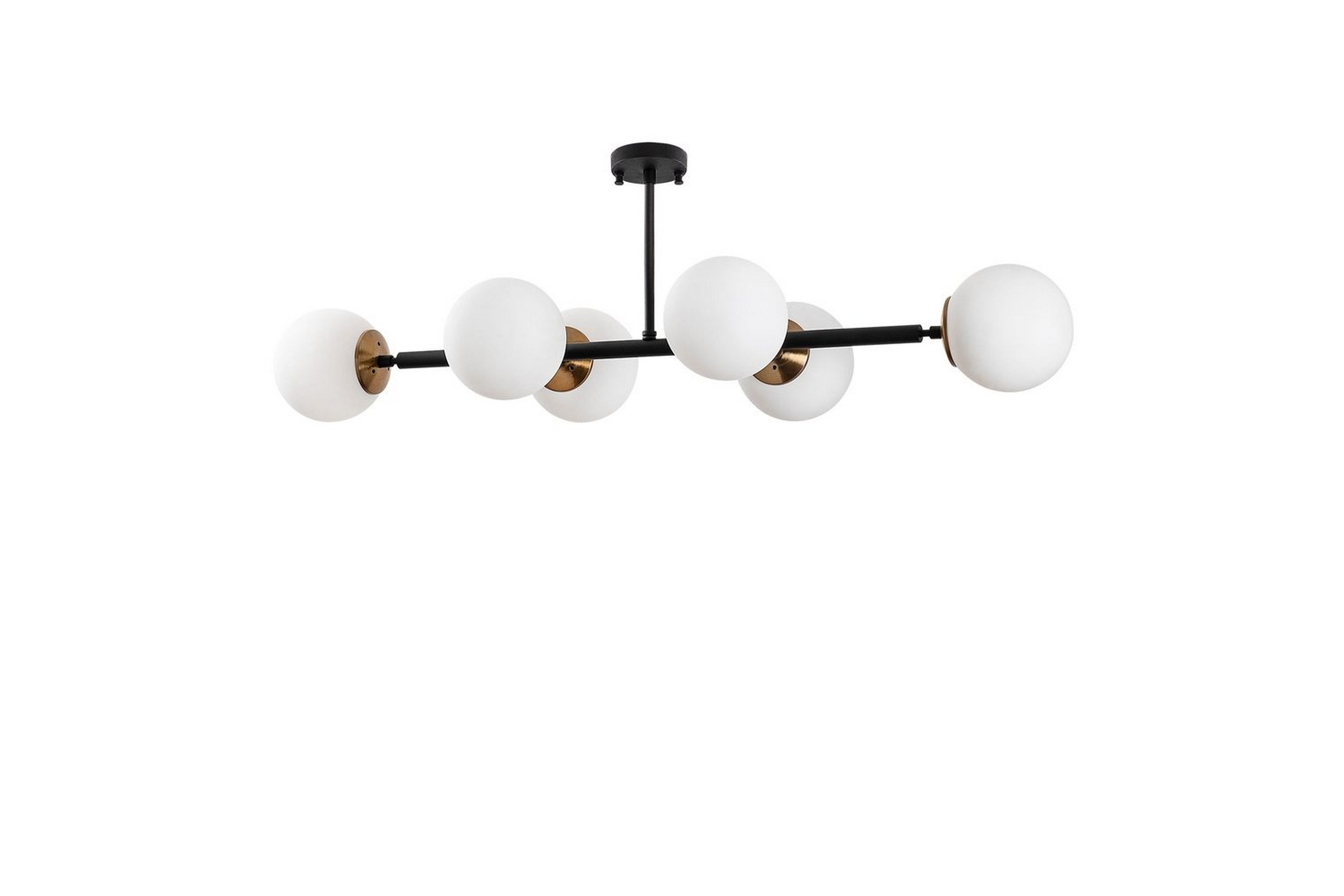 Taklampa Subin Platt Svart / Grädde - Svart / Grädde