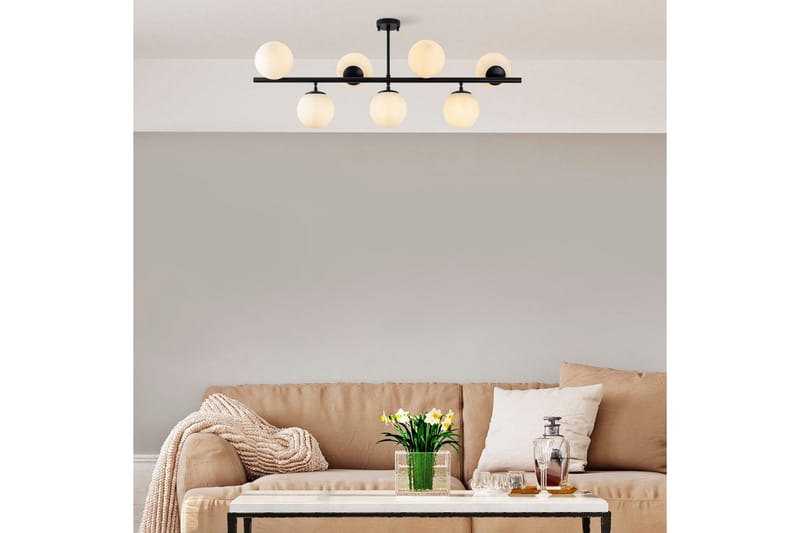 Taklampa Subin Platt Svart / Vit - Svart / Vit - Belysning - Inomhusbelysning & lampor - Taklampor & takbelysning - Kökslampa & pendellampa