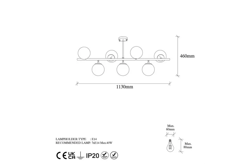 Taklampa Subin Platt Svart / Vit - Svart / Vit - Belysning - Inomhusbelysning & lampor - Taklampor & takbelysning - Kökslampa & pendellampa