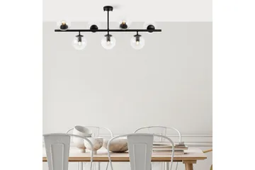 Taklampa Subin Platt Svart / Transparent - Svart / Transparent - Belysning - Inomhusbelysning & lampor - Taklampor & takbelysning - Kökslampa & pendellampa