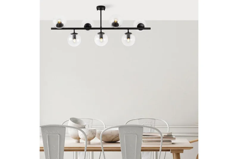 Taklampa Subin Platt Svart / Transparent - Svart / Transparent - Belysning - Inomhusbelysning & lampor - Taklampor & takbelysning - Plafond