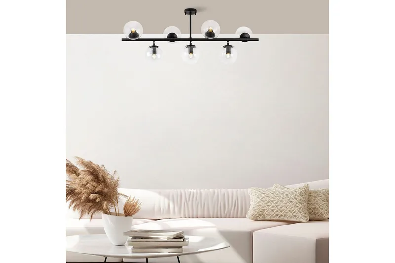 Taklampa Subin Platt Svart / Transparent - Svart / Transparent - Belysning - Inomhusbelysning & lampor - Taklampor & takbelysning - Plafond