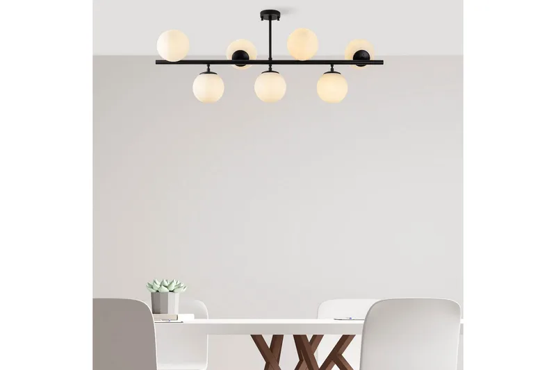 Taklampa Subin Platt Svart / Vit - Svart / Vit - Belysning - Inomhusbelysning & lampor - Taklampor & takbelysning - Kökslampa & pendellampa