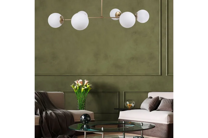 Taklampa Sudatoor Fibran Gul / Vit - Gul / Vit - Belysning - Inomhusbelysning & lampor - Taklampor & takbelysning - Kökslampa & pendellampa