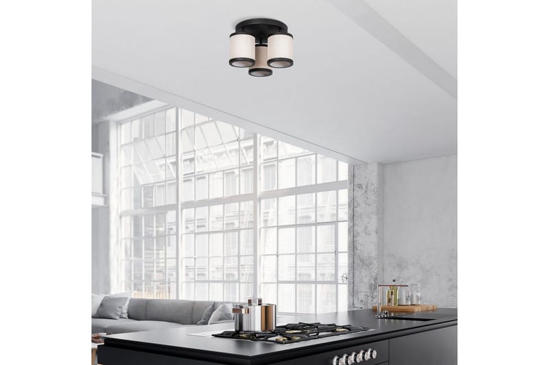 Taklampa Talrayo Svart / Vit - Svart / Vit - Belysning - Inomhusbelysning & lampor - Taklampor & takbelysning - Plafond