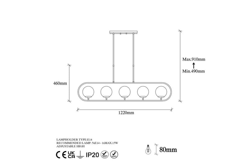Taklampa Thalara Glansig Rany Fem sockel - Guld - Belysning - Inomhusbelysning & lampor - Taklampor & takbelysning - Kökslampa & pendellampa