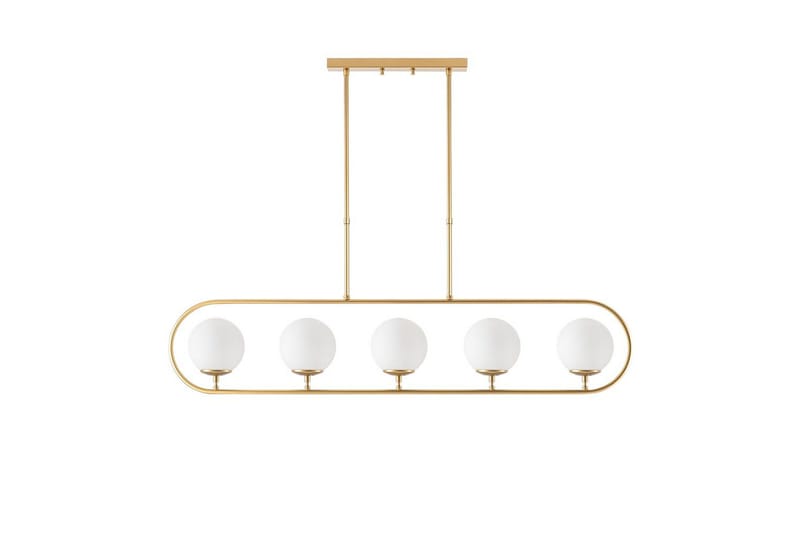 Taklampa Thalara Glansig Rany Fem sockel, Guld