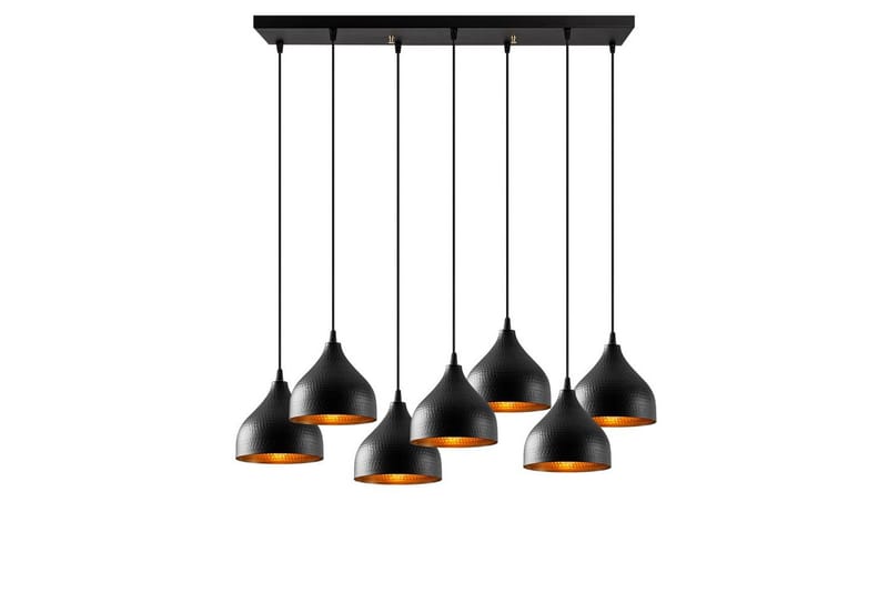 Taklampa Thela Seven Svart, Svart