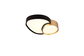 Taklampa TRIO Rise 43 cm, Svart/guld