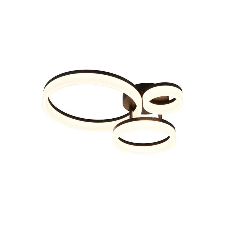 Taklampa TRIO Scope, 3 lampor, Mattsvart