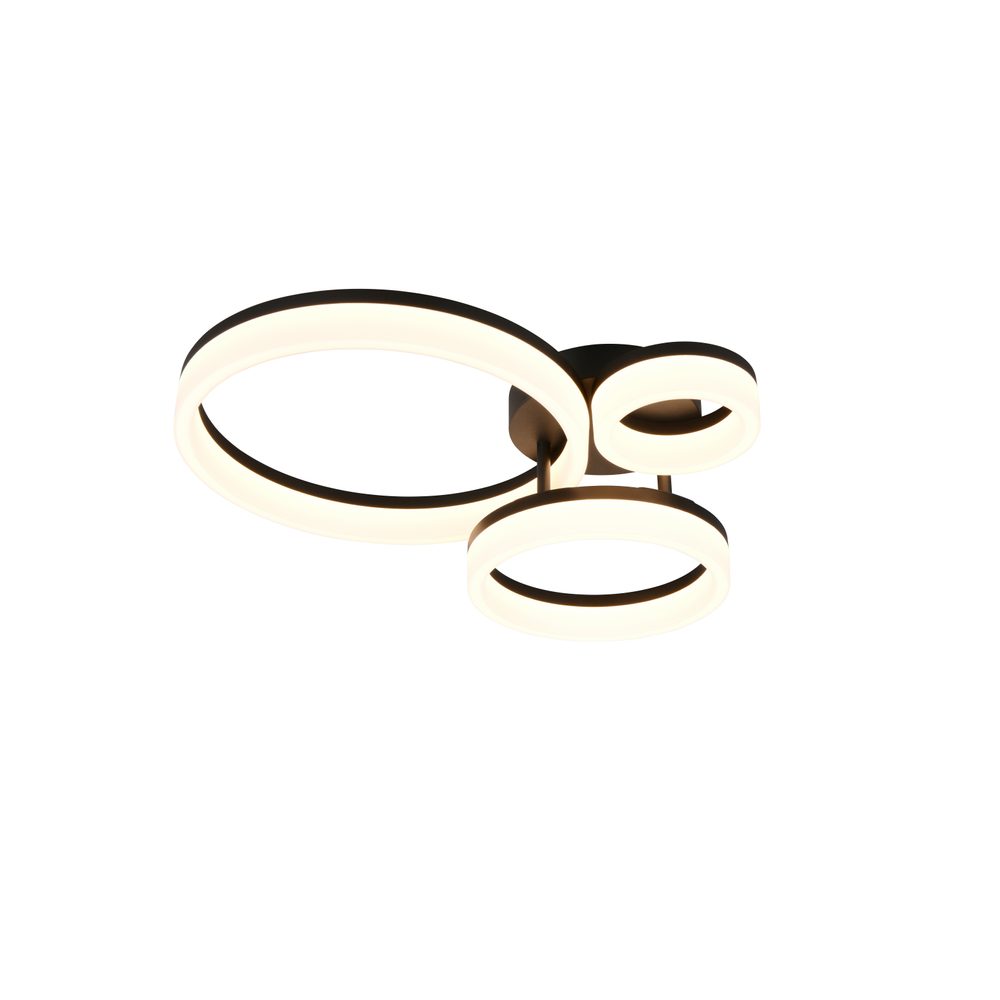 Taklampa TRIO Scope - 3 lampor, Mattsvart