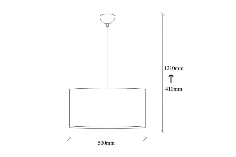 Taklampa Umber Vit - 50 x 50 cm - Belysning - Inomhusbelysning & lampor - Taklampor & takbelysning - Kökslampa & pendellampa