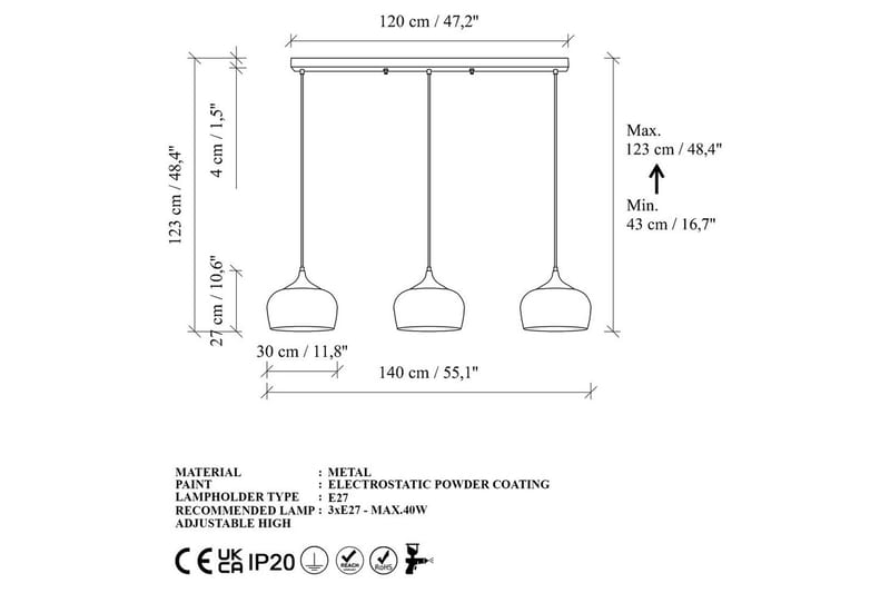 Taklampa Valen Svart - Svart - Belysning - Inomhusbelysning & lampor - Taklampor & takbelysning - Kökslampa & pendellampa