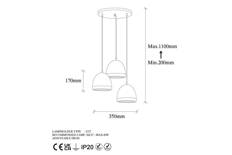 Taklampa Venor Rund Vintage - Koppar - Belysning - Inomhusbelysning & lampor - Taklampor & takbelysning - Kökslampa & pendellampa
