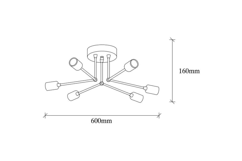 Taklampa Vilsa Svart - Svart - Belysning - Inomhusbelysning & lampor - Taklampor & takbelysning - Plafond
