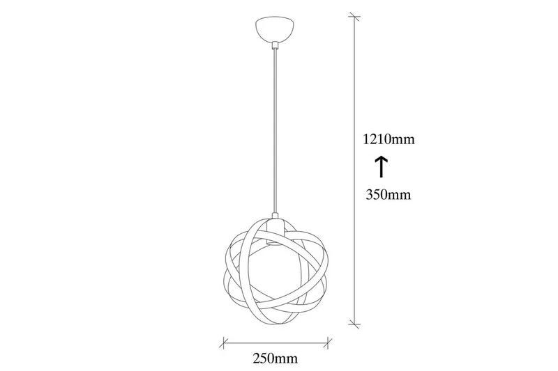 Taklampa Voroa Svart / Nickel - Svart / Nickel - Belysning - Inomhusbelysning & lampor - Taklampor & takbelysning - Kökslampa & pendellampa