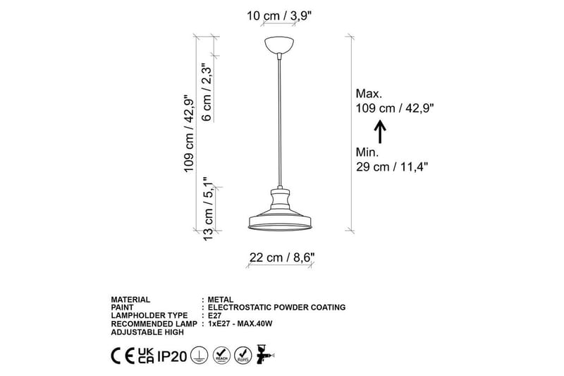 Taklampa Westglen Gold - Guld - Belysning - Inomhusbelysning & lampor - Taklampor & takbelysning - Kökslampa & pendellampa