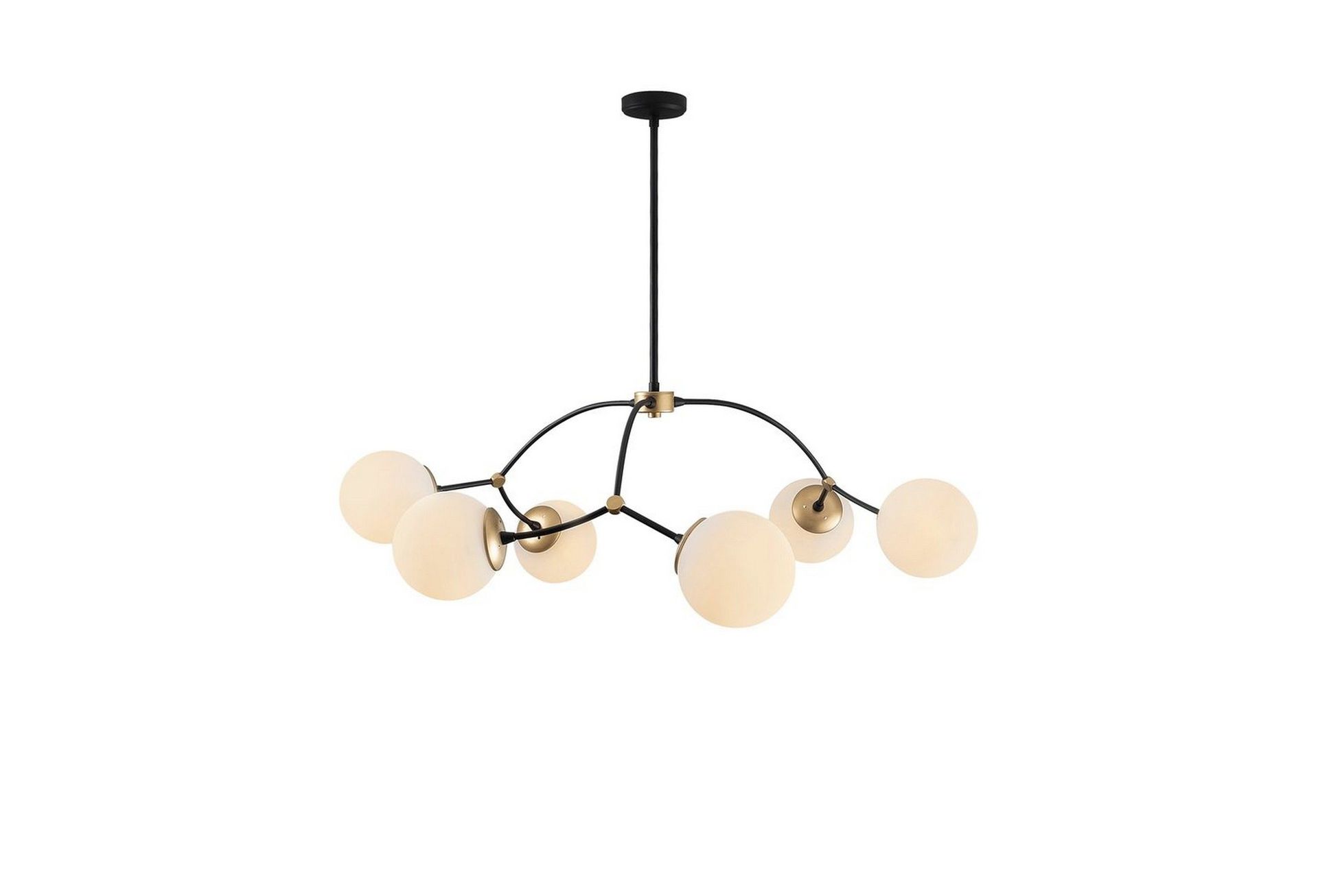 Taklampa Yenda Vit / Svart - Svart/Vit