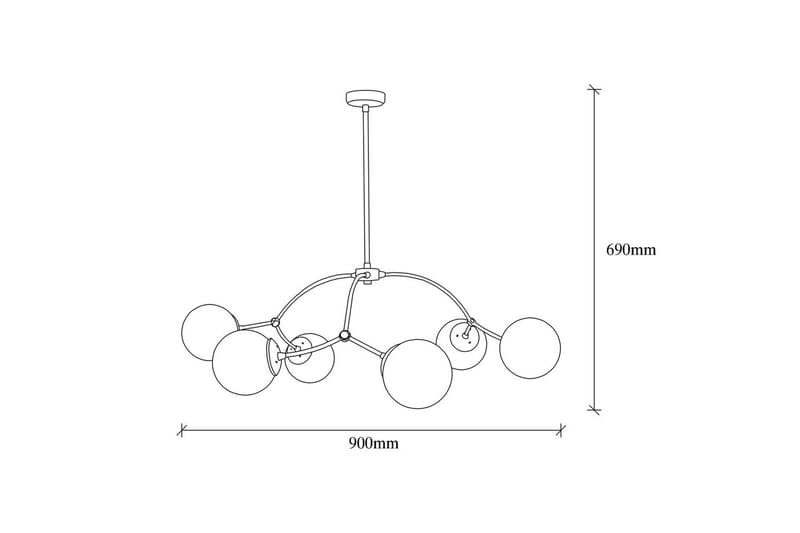 Taklampa Yenda Vit / Svart - Svart/Vit - Belysning - Inomhusbelysning & lampor - Taklampor & takbelysning - Kökslampa & pendellampa
