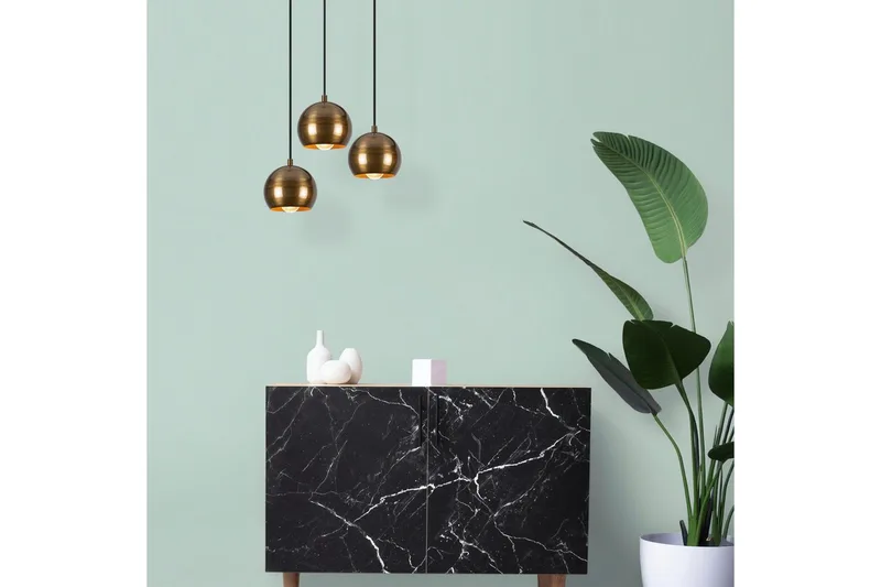 Taklampa Zana Vintage Jaromere Tre - Guld - Belysning - Inomhusbelysning & lampor - Taklampor & takbelysning - Kökslampa & pendellampa