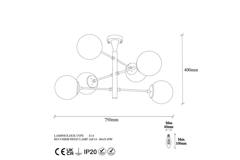 Taklampa Zurelle Rany - Guld - Belysning - Inomhusbelysning & lampor - Taklampor & takbelysning - Plafond