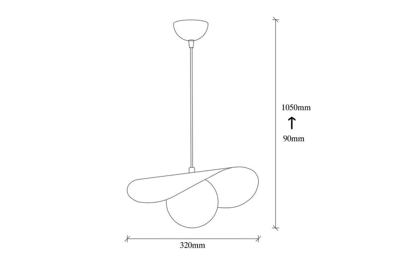 Taklampa Pelyn Svart / Vit - Svart / Vit - Belysning - Inomhusbelysning & lampor - Taklampor & takbelysning - Kökslampa & pendellampa