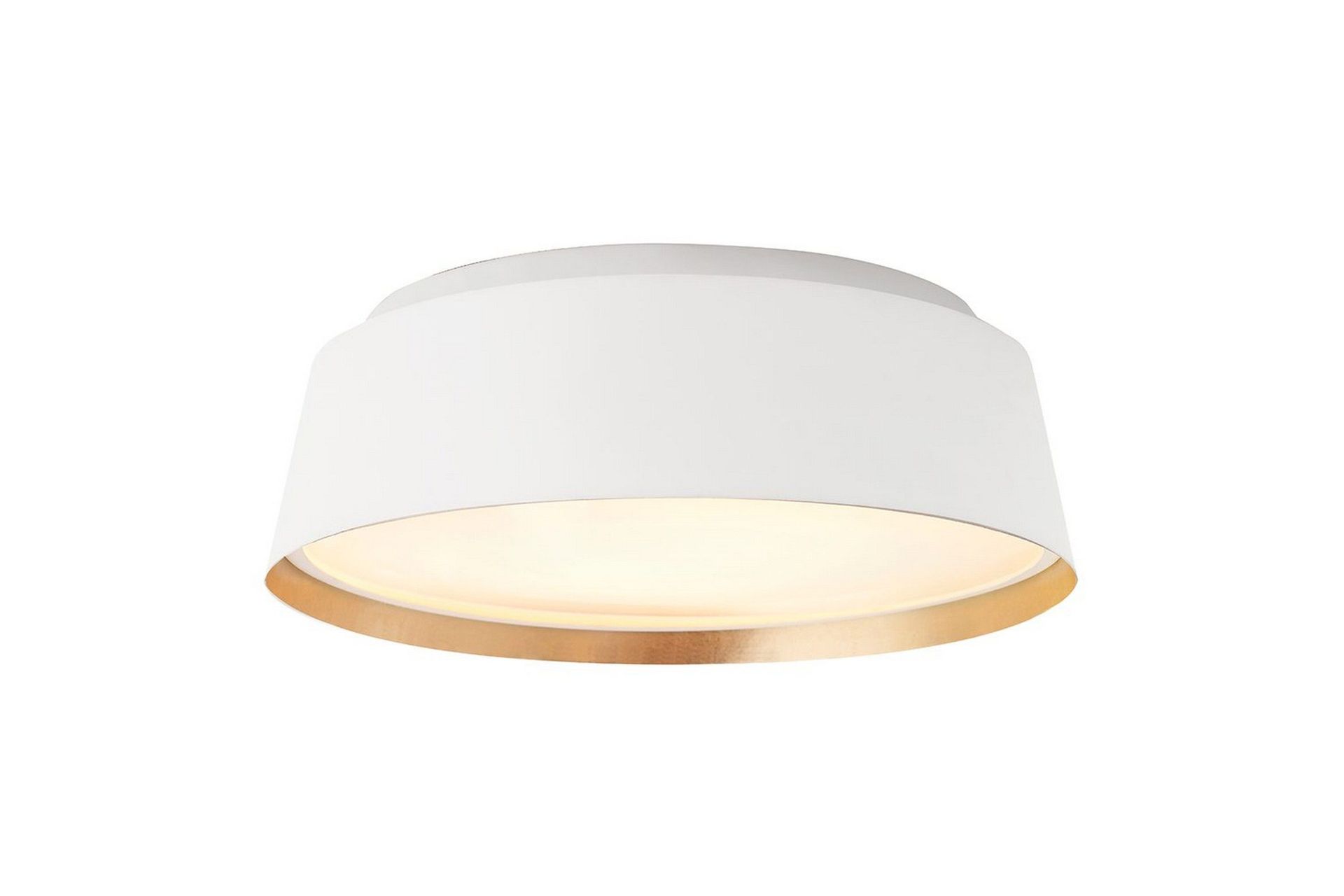 Takmonterad Feiss Asher Matt vit och guld - Matt vit och guld