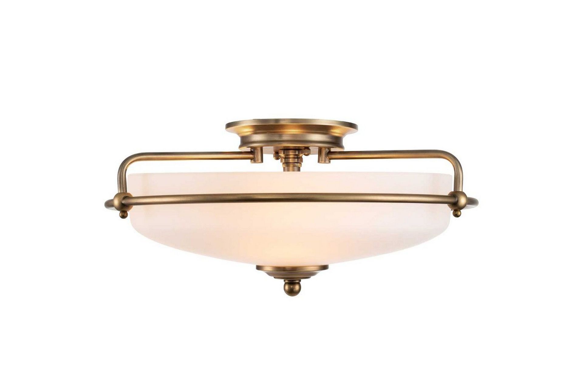 Takmonterad Quoizel Griffin V&auml;derbiten M&auml;ssing - V&auml;derbiten M&auml;ssing