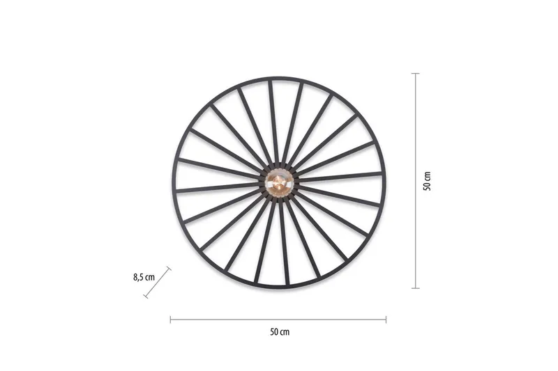 Vägg- och taklampa Spike - 50x9x50 cm - Belysning - Inomhusbelysning & lampor - Taklampor & takbelysning - Plafond