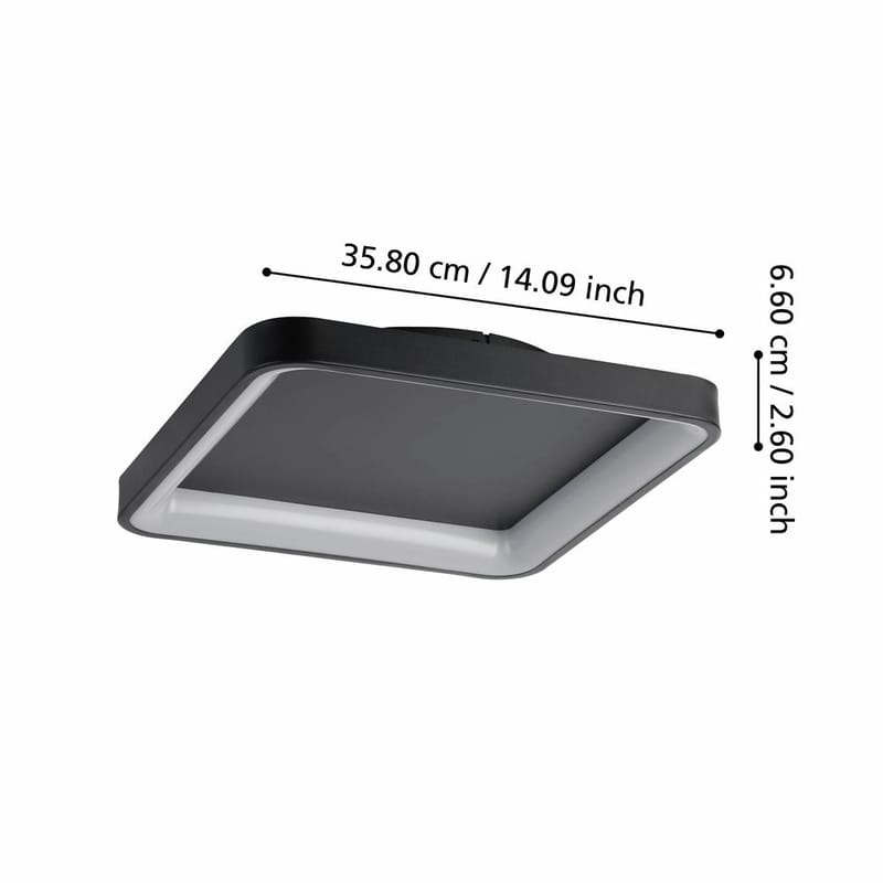 Vägg-/Taklampa Loretello - 35 cm - Belysning - Inomhusbelysning & lampor - Taklampor & takbelysning - Plafond