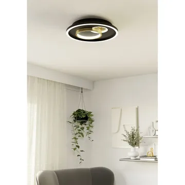 Vägg-/Taklampa Tiriolo - Svart/Guld - Belysning - Inomhusbelysning & lampor - Taklampor & takbelysning - Plafond