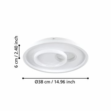 Vägg-/Taklampa Tiriolo - Vit/Silver - Belysning - Inomhusbelysning & lampor - Taklampor & takbelysning - Plafond