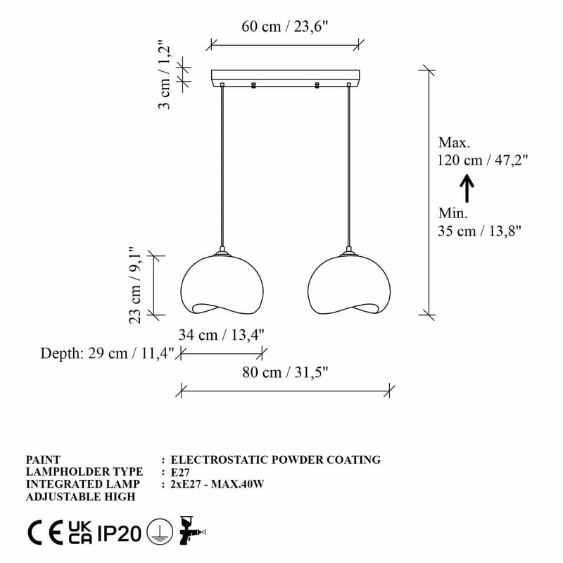 Vyrel Pendellampa - Vit - Belysning - Inomhusbelysning & lampor - Taklampor & takbelysning - Kristallkrona & takkrona