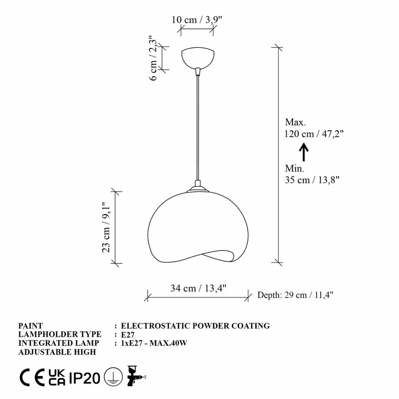 Vyrel Pendellampa - Vit / Svart - Belysning - Inomhusbelysning & lampor - Taklampor & takbelysning - Kristallkrona & takkrona