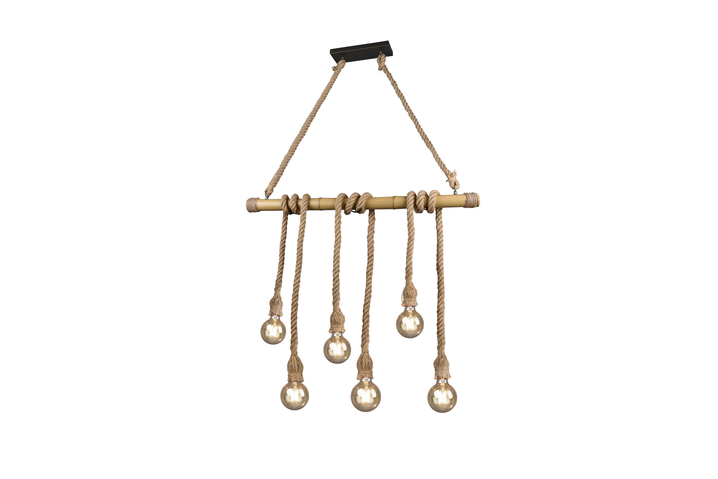 WILMA Taklampa 6L E27 bambu/ sisal - Sisal