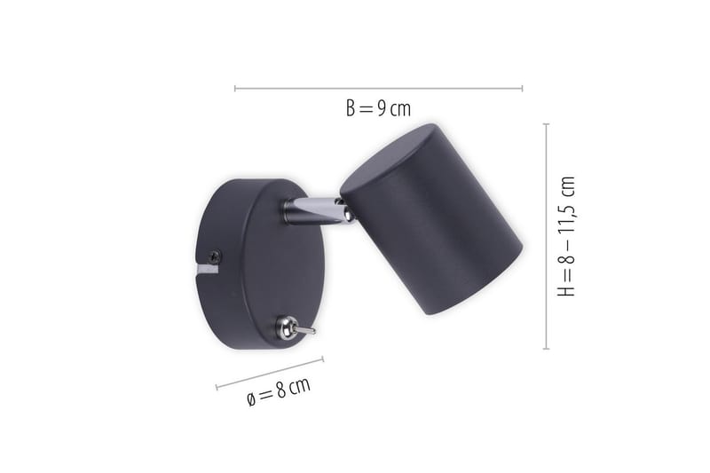 Tarik Just Light Vägglampa - Anthracite Grey - Belysning - Inomhusbelysning & lampor - Vägglampor & väggbelysning