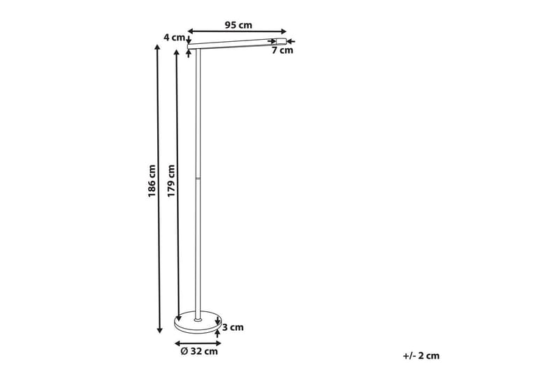 Temerra Golvlampa 186 cm - Vit - Belysning - Inomhusbelysning & lampor - Golvlampor & golvbelysning