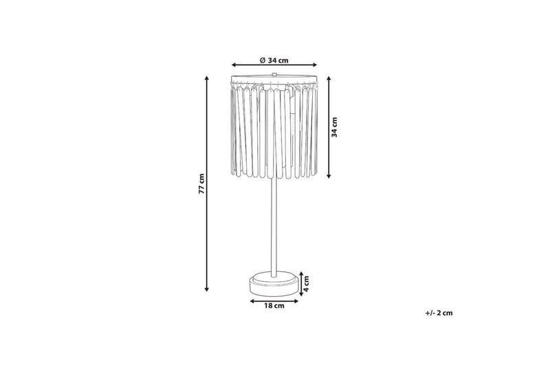 Tenedos Bordslampa 77 cm E27 - Mässing/Mörk trä - Belysning - Inomhusbelysning & lampor - Sänglampa - Sängbordslampa
