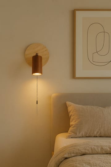 Tharosel Vägglampa 21 cm - Beige Valnöt - Belysning - Inomhusbelysning & lampor - Vägglampor & väggbelysning