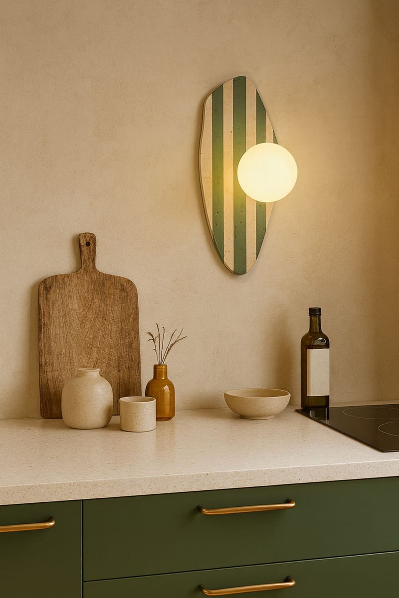 Thyrosel Vägglampa 10 cm - Beige, Vit, Grön - Belysning - Inomhusbelysning & lampor - Vägglampor & väggbelysning