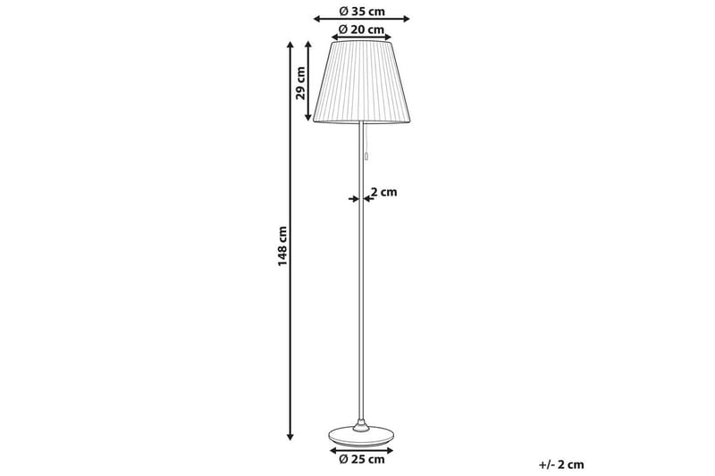Toryl Golvlampa 148 cm - Mässing/Vit - Belysning - Inomhusbelysning & lampor - Golvlampor & golvbelysning