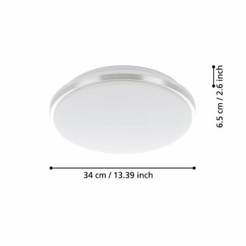 Vägg-/Taklampa Pinetto - Vit, Krom - Belysning - Inomhusbelysning & lampor - Vägglampor & väggbelysning