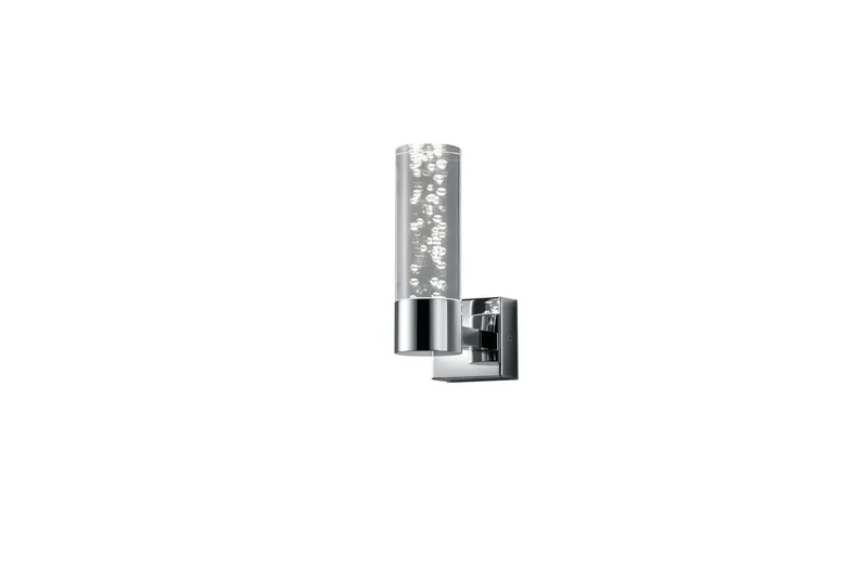 Bolsa H2O LED Vägglampa 1L krom/ bubbelglas, Krom