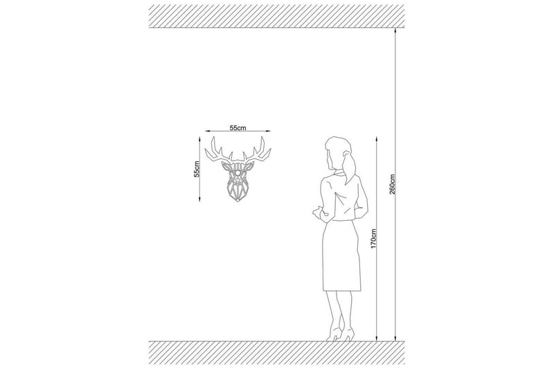 Vägglampa Brilo Deer Svart - Svart - Belysning - Inomhusbelysning & lampor - Vägglampor & väggbelysning