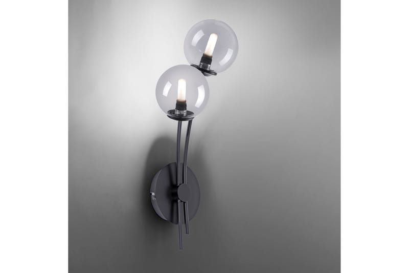 COLORINESS Vägglampa 17x18 cm Svart - Sovrumslampa - Vägglampor & väggbelysning - Sänglampa vägg
