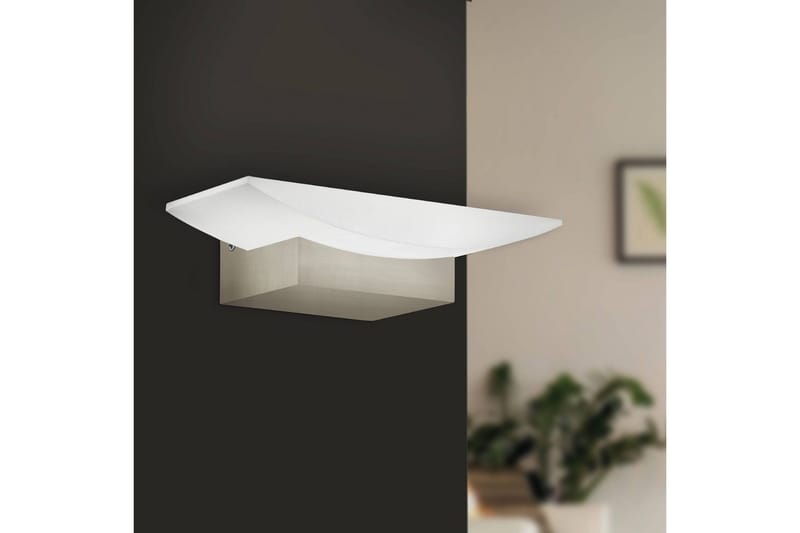 Vägglampa Eglo Metrass Nickel-Matt Satinerad - Vit - Belysning - Inomhusbelysning & lampor - Vägglampor & v äggbelysning