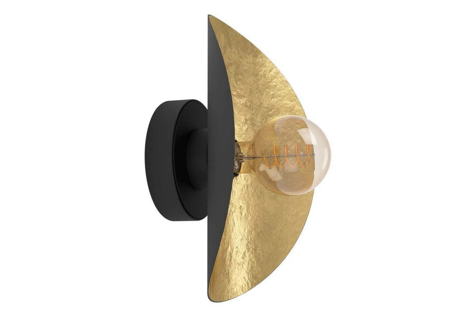 Vägglampa Eglo Saceda Svart/Guld -