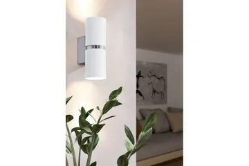 Vägglampa Eglo Passa Ø60 mm Krom, Vit - Krom/Vit - Belysning - Inomhusbelysning & lampor - Vägglampor & väggbelysning