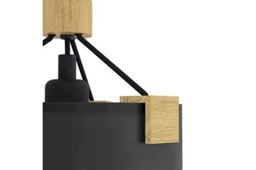 Vägglampa Eglo Potosi Svart/Trä - Belysning - Inomhusbelysning & lampor - Vägglampor & väggbelysning